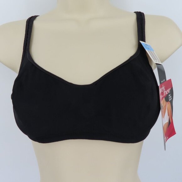 Vintage Barely There 36B Style 4328 Solid Black Underwire Microfiber Bra NEW NWT - Picture 3 of 15